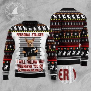Chihuahua Personal Stalker Ugly Christmas Sweater,…