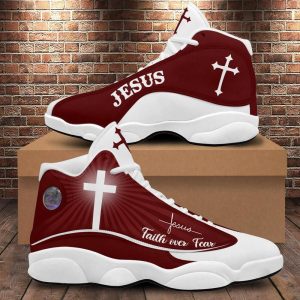 christian basketball shoes faith over fear jesus basketball shoes red design jesus shoes christian fashion shoes 1.jpg