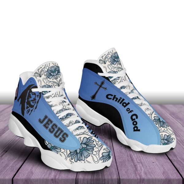 Christian Basketball Shoes, Jesus Child Of God Basketball Shoes Flower Pattern For Men Women