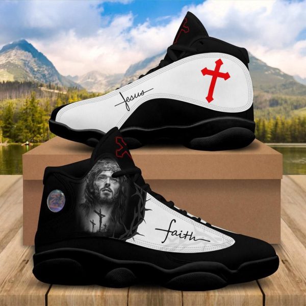 Christian Basketball Shoes, Jesus Portrait Art And Faith Basketball Shoes For Men Women