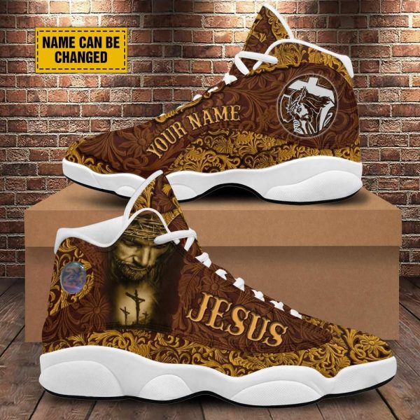 Christian Basketball Shoes, Jesus Portrait Art Basketball Shoes For Men Women