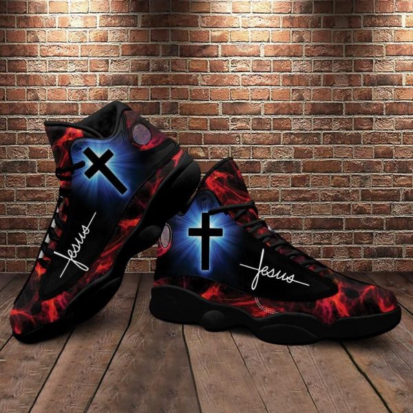 Christian Basketball Shoes, Jesus Sparkle Cross Jesus Faith Basketball Shoes For Men Women