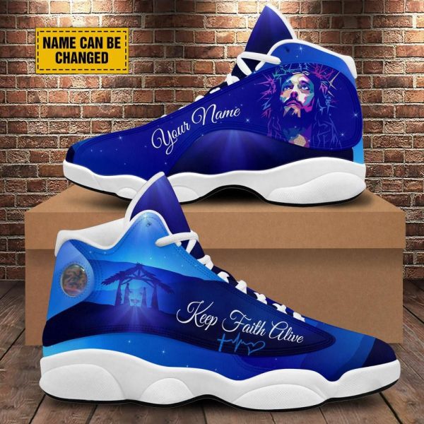 Christian Basketball Shoes, Keep Faith Alive Jesus Customized Basketball Shoes For Men Women