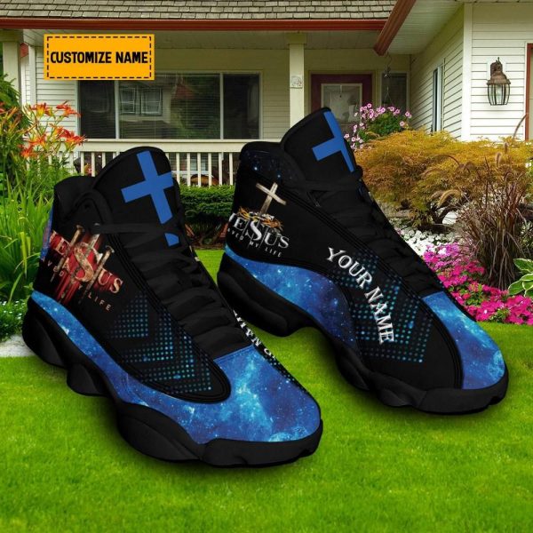 Christian Basketball Shoes, Personalized Jesus Saved My Life Basketball Shoes For Men Women