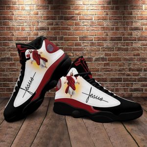 christian basketball shoes walk by faith jesus and lion art basketball shoes jesus shoes christian fashion shoes 2.jpg