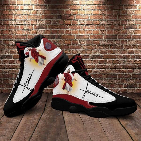 Christian Basketball Shoes, Walk By Faith Jesus And Lion Art Basketball Shoes For Men Women