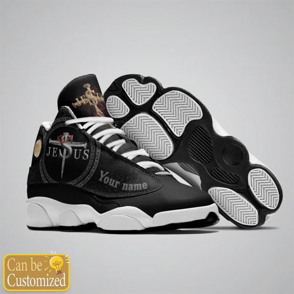 Christian Shoes, Black Jesus Is King Cross Custom Name Basketball Shoes For Men Women