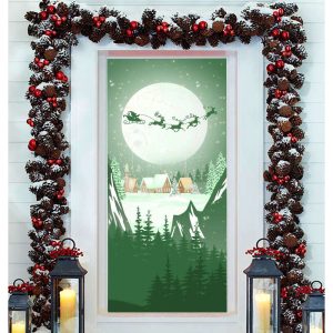 Christmas Deer and Santa Claus Door…