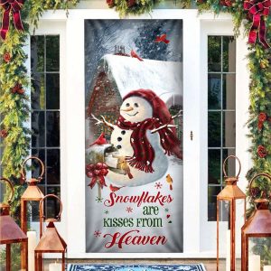 christmas door cover snowflakes are kisses from heaven christmas door cover 1.jpeg