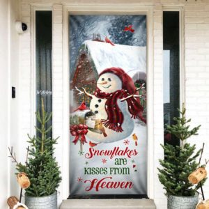 christmas door cover snowflakes are kisses from heaven christmas door cover 2.jpeg