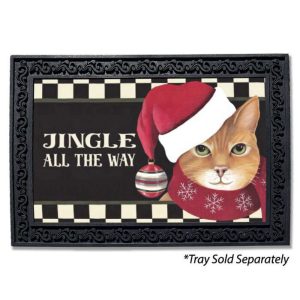 christmas jingle cat doormat 18 x 30 outdoor indoor heavy duty recycled rubber non slip backing winter 1.jpeg