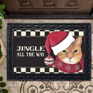 Christmas Jingle Cat Doormat, Cat Doormat,…