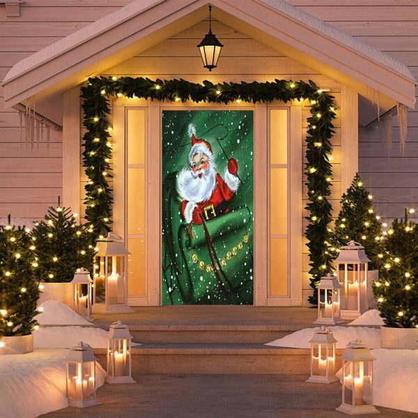 Christmas Sleigh Door Cover – Christmas Door Covers – Christmas Gift For Family