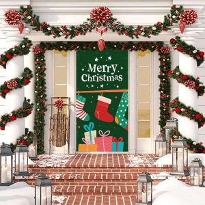 christmas stockings door decor christmas door covers outdoor christmas decorations christmas door hanger holiday door covers.jpeg