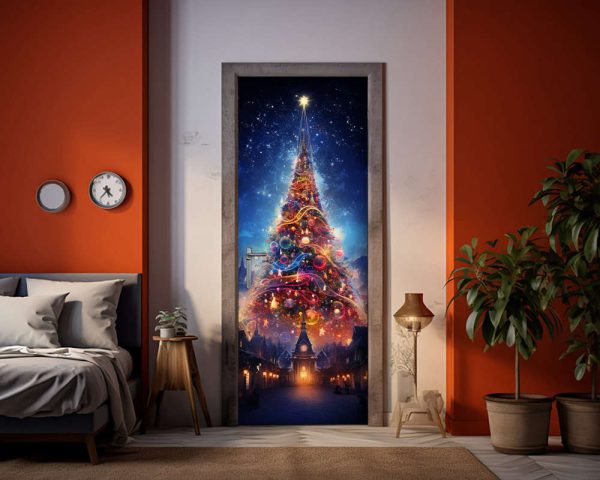 Christmas Theme For Front Door Cover – Christmas Door Covers – Gift For Family