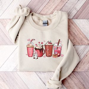 Coffee Sweatshirt, Valentines Day Sweatshirt, Couple…