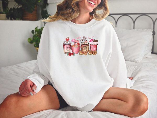 Coffee Sweatshirt, Valentines Day Sweatshirt, XOXO Sweatshirt, Cute Gift For Couples