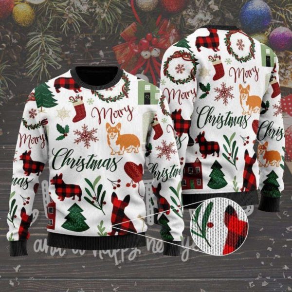 Corgi Dog Ugly Christmas Sweater, Best Christmas Gift For Dog Lover