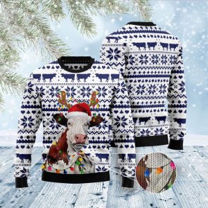 Cow Christmas Reunion Ugly Christmas Sweater,…