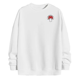 creative embroidered red mushroom sweatshirt gifts for music teachers gifts for music lovers customizable embroidered sweatshirts 3.jpeg