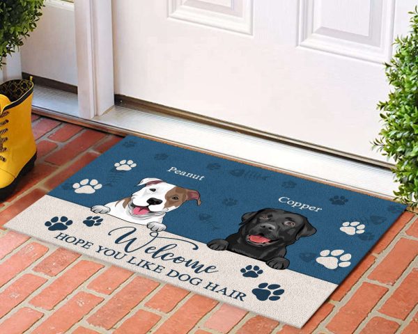 Custom Dog Doormat, Personalized Dog Welcome Mat, Dog Mom Gift For Home Decor