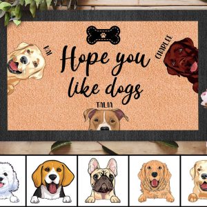 custom dog welcome mat hope you like dogs doormat personalized dog doormat dog mom gift dog lover gift dog dad gift housewarming gifts.jpeg
