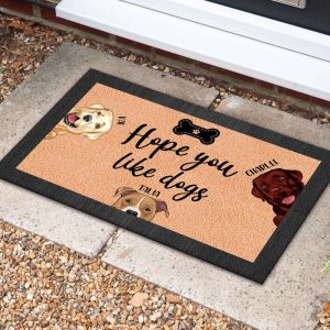 custom dog welcome mat hope you like dogs doormat personalized dog doormat dog mom gift dog lover gift dog dad gift housewarming gifts 6.jpeg