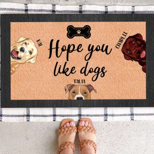 custom dog welcome mat hope you like dogs doormat personalized dog doormat dog mom gift dog lover gift dog dad gift housewarming gifts 7.jpeg