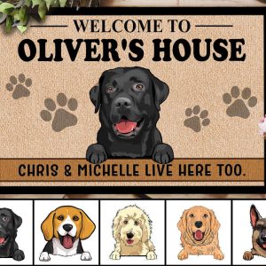 Custom Dog Welcome Mat, Personalized Dog…