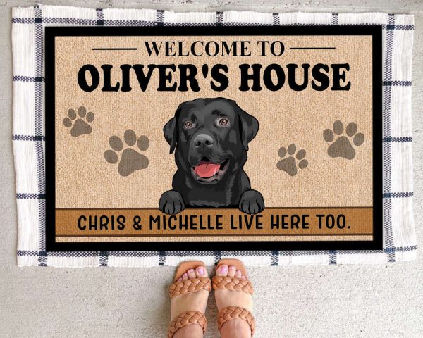 Custom Dog Welcome Mat, Personalized Dog Doormat, For Housewarming Gifts