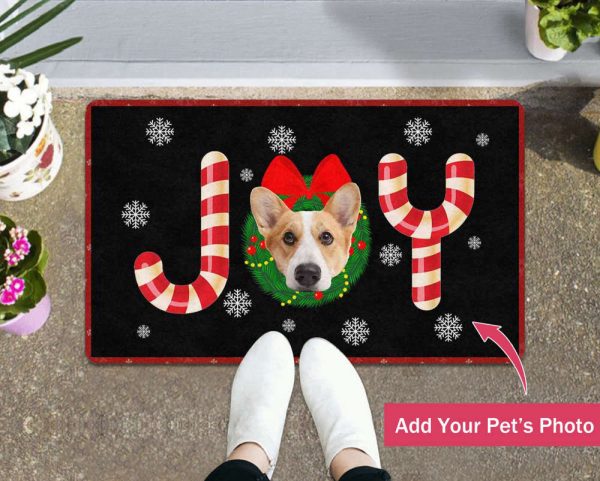 Custom Doormat With Dog Cat Pet Photo, Funny Personalized Pet Doormat For Christmas