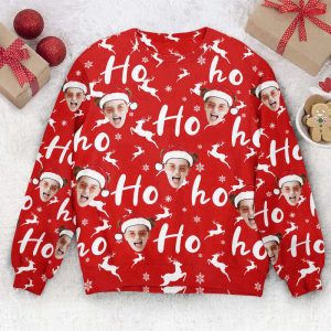 custom face christmas family silly hohoho personalized photo ugly sweater for men and women.jpeg
