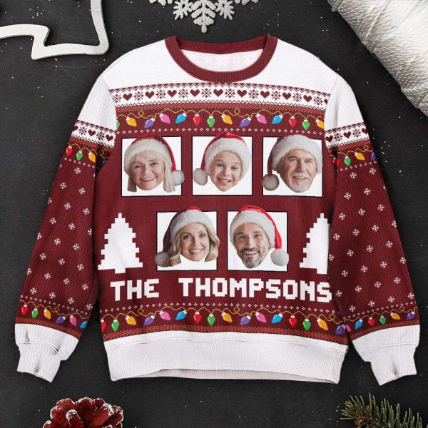 Custom Face Funny, Christmas Light, Personalized Photo Ugly Sweater, For Men And Women
