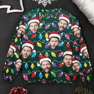 custom face funny christmas silly leds light personalized photo ugly sweater for men women 1.jpeg