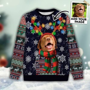 Custom Face Ugly Christmas Sweater, Personalized…