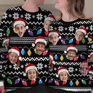 custom faces funny christmas lights personalized ugly sweater for men and women 2.jpeg