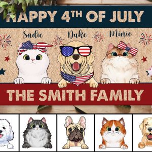 4th of July Doormat, Custom Family…