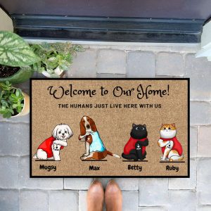 Personalized Dog and Cat Welcome Mat…