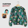 Custom Sweatshirt With Dog Face, Custom Pet Face Christmas Sweatshirt For Men Women