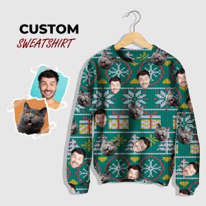 Custom Sweatshirt With Dog Face, Custom…