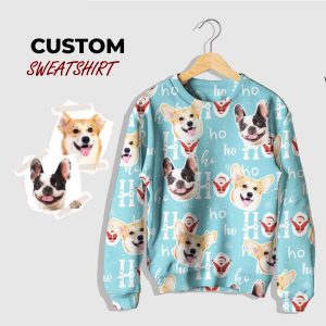 Custom Ugly Christmas Sweater Picture, Dog…