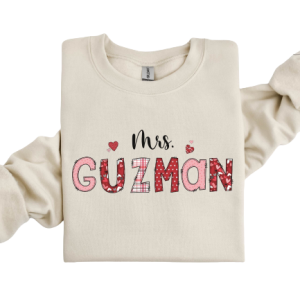 custom valentine teacher sweatshirt personalized valentine sweatshirt for women.png