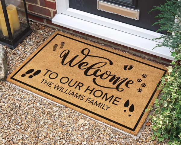 Custom Welcome Doormat, Family Name Doormat, Personalized Doormat, Housewarming Gift