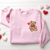Cute Bear Valentine Sweatshirt, Girls Valentine…