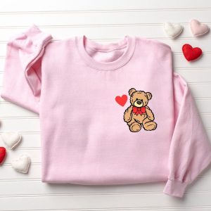 cute bear valentine sweatshirt girls valentine sweatshirt gift for women.jpeg