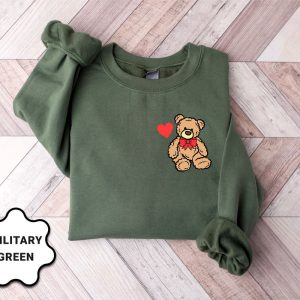 cute bear valentine sweatshirt girls valentine sweatshirt gift for women 5.jpeg