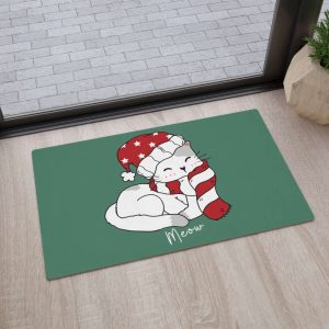 cute cat christmas floor mat kawaii cat merry xmas flooring mat cozy cat christmas doormat christmas home decor christmas decorations.jpeg