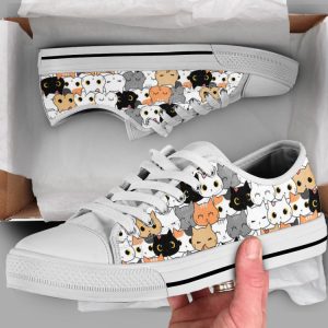 Cute Cats Shoes, Cat Sneakers, Casual…