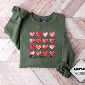 cute hearts sweatshirt womens valentines sweatshirt retro sweatshirt for women 5.jpeg