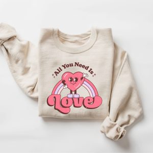 cute valentines day sweatshirt retro love sweatshirt hearts sweatshirt gift for lover 3.jpeg